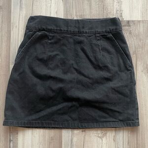 Topshop Black Denim Mini Skirt